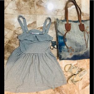 Free People Dress dark/light gray checkered xsmall